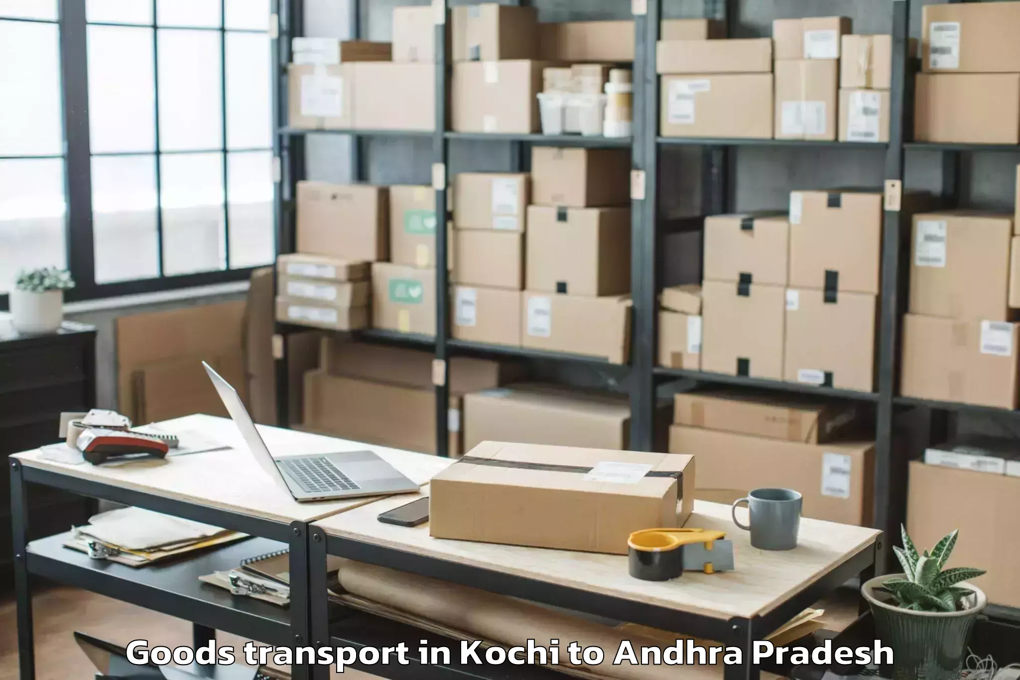 Discover Kochi to Lingapalem Goods Transport